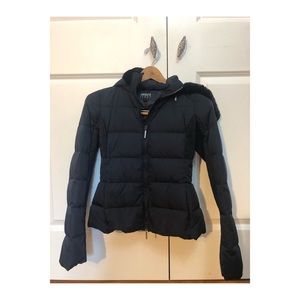 Navy Armani puffer jacket